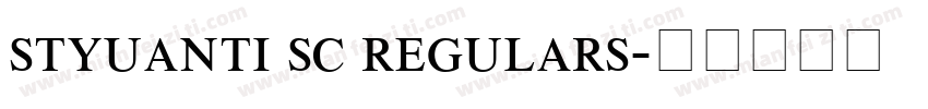 styuanti sc regulars字体转换